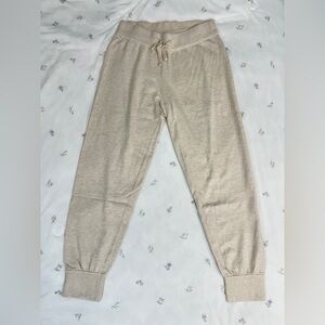 Banana Republic Cream Track Pants with Elastic Waistband
